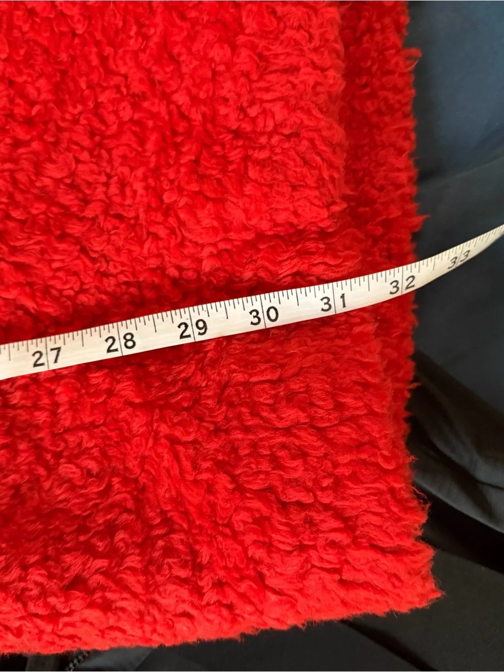 Coach Red Double-Breasted Shearling/ Sherpa Teddy Coat